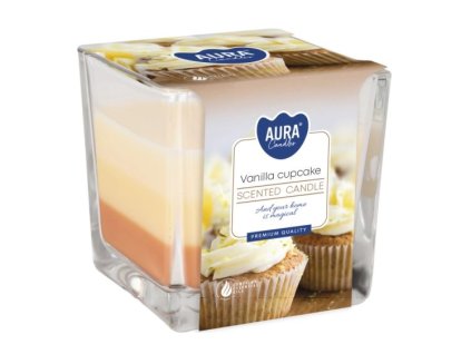 Aura Bispol Vanilla Cupcake vonná sviečka 170g