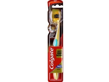 Colgate Charcoal Gold 360°zubná kefka Soft 1ks