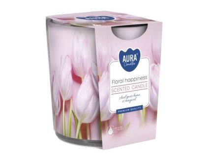 Aura Bispol Floral Happines vonná sviečka 100g