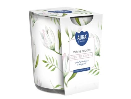 Aura Bispol White Bloom vonná sviečka 100g