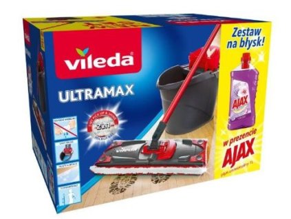 Vileda Ultramax complete set vedro+mop  2v1+Ajax 1L