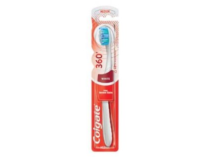 Colgate Optic White 360°zubná kefka Medium - 1ks