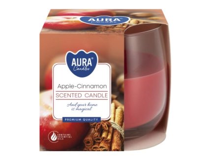 Aura Bispol Apple Cinnamon vonná sviečka 130g