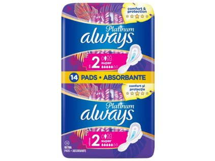 Always DUO Platinum Ultra Super Plus dámske vložky 14ks