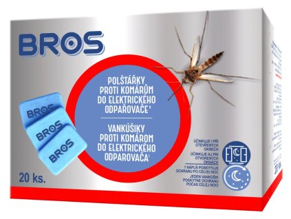Bros vankúšiky proti komárom NN do elektrického odparovača 20ks