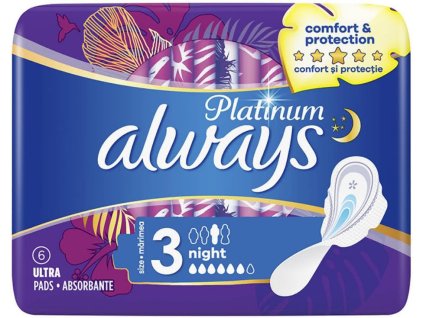 Always Platinum Ultra Night 3 dámske vložky 6ks