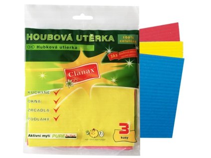 Clanax hubová utierka 3ks 16x18cm - praktická a savá do domácnosti