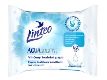 Linteo vlhčený toaletný papier 60ks Aqua Sensitive