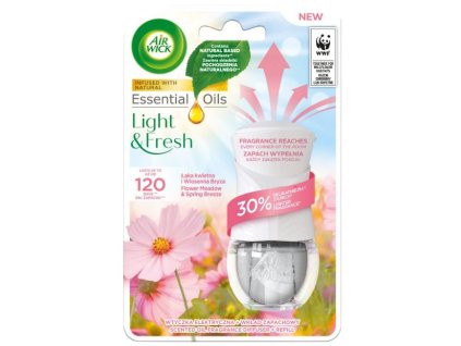 Air Wick Flower Meadow elektrický komplet strojček + osviežovač 19ml