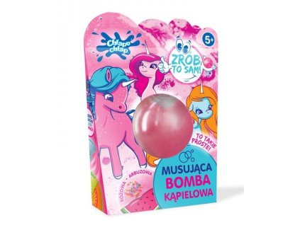 Chlapu Chlap Ružový jednorožec bomba do kúpeľa 86g+44g+1,5g