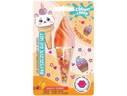 Chlapu Chlap Twisted Lips Mango sorbet lesk na pery 4,5ml - detský ovocný lesk