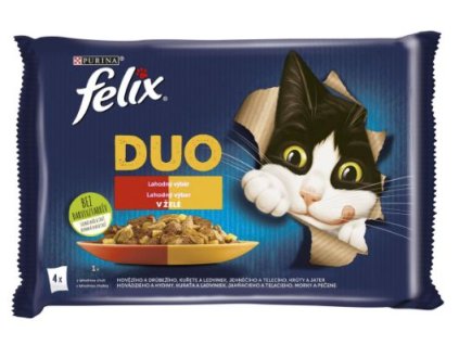 Purina Felix kapsička pre mačky 4x85g - Hovädzie,kura,morč.,jahňacie,teľacie