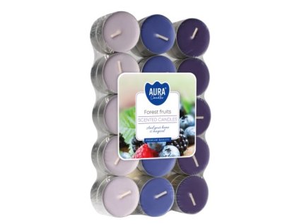 Aura Bispol Forest Fruits vonné čajové sviečky 30ks