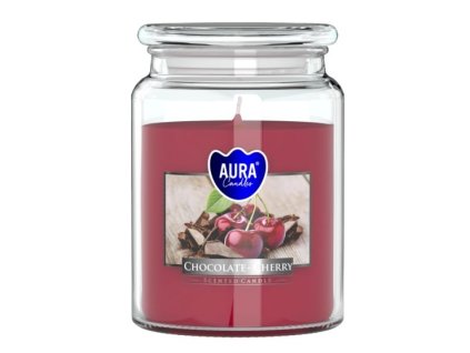 Aura Bispol Chocolate Cherry vonná sviečka 500g
