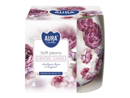 Aura Bispol Soft Peony vonná sviečka 100g