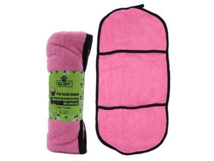 Ruby osuška pre domáce zvieratá - ovál,farba ružová 58x28cm