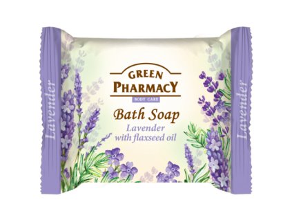 Green Pharmacy Lavender with Flaxseed Oil toaletné mydlo 100g