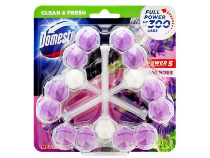 Domestos Power 5 Lavender tuhý WC blok 3x55g