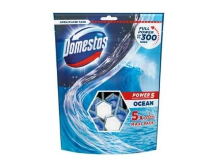 Domestos Power 5 Ocean tuhý WC blok 5x55g