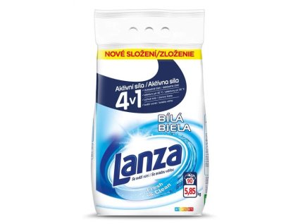 Lanza Fresh & Clean Biela prací prášok 5,85kg na 90 praní