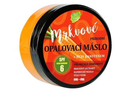 Mrkvové opaľovacie MASLO SPF6 s betakaroténom
                   150 ml