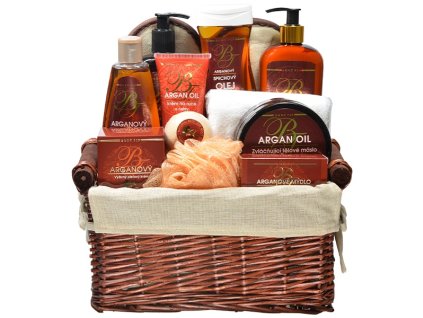 BODY TIP ARGAN darčekové balenie s arganovým olejom EXCLUSIVE v prútenom obale