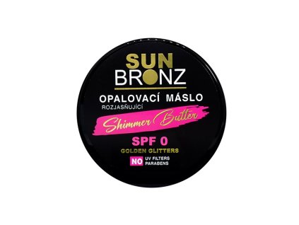 SUN BRONZ Rozjasňujúce telové maslo SPF 0 s glitrami
                   100 ml