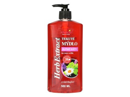 HERB EXTRACT Bylinné tekuté mydlo ALPSKÉ KVETY
                   500 ml