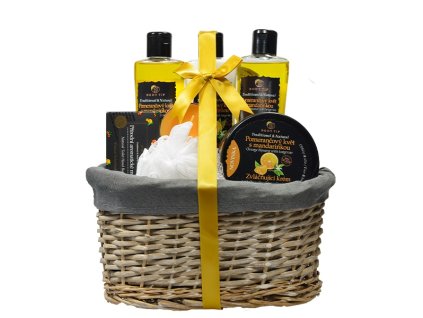 SELECTION darčekové balenie POMARANČOVÝ KVET S MANDARÍNKOU v prútenom obale