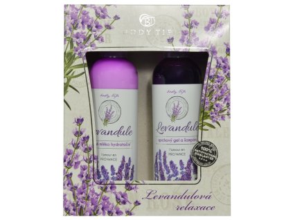 BODY TIP LEVANDUĽA PREMIUM darčekové balenie DUO s levanduľovým olejom v papierovej kazete