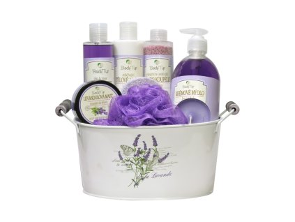 BODY TIP LEVANDUĽA darčekové balenie s levanduľovým olejom v plechovom obale