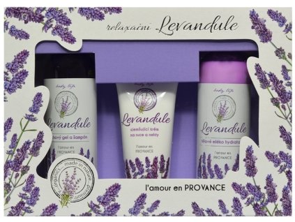 BODY TIP LEVANDUĽA PREMIUM darčekové balenie s levanduľovým olejom v papierovej kazete