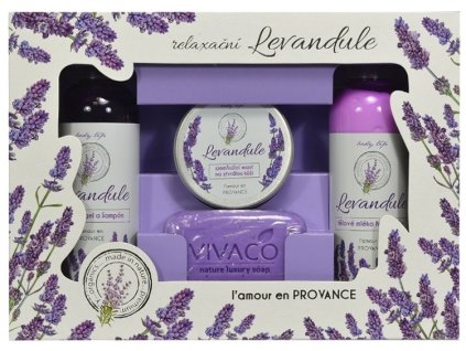 BODY TIP LEVANDUĽA PREMIUM darčekové balenie s levanduľovým olejom v papierovej kazete