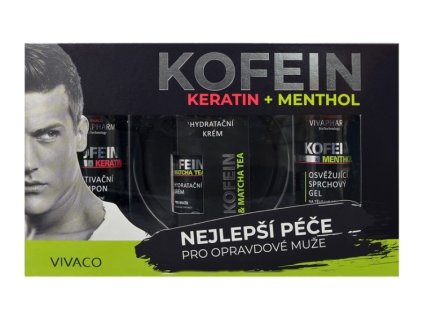KOFEÍN & MENTHOL darčekové balenie kozmetiky pre MUŽOV v papierovom obale