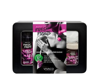 FRESH FRUITS HROZNO darčekové balenie s vôňou hrozna EXCLUSIVE v plechovom boxe