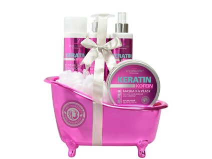 KERATÍN & KOFEÍN darčekové balenie vlasovej kozmetiky pre ŽENY v plastovom obale