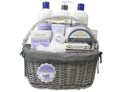 KOZIE MLIEKO darčekové balenie s kozím mliekom v prútenom obale