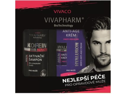 KOFEÍN & MENTHOL & HYALURON darčekové balenie kozmetiky pre MUŽOV v papierovom obale