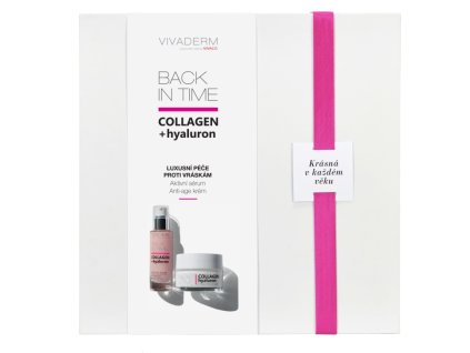 VIVADERM COLLAGEN+HYALURON luxusné darčekové balenie anti-age kozmetiky v papierovom boxe