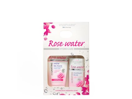 ROSE WATER darčekové balenie kozmetiky s ružovou vodou v papierovom obale