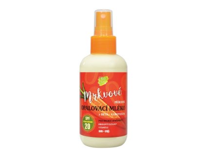 Mrkvové opaľovacie MLIEKO SPF20 s betakaroténom                   150 ml