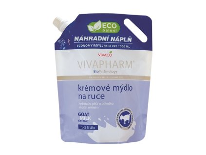 VIVAPHARM Kozie krémové mydlo ECO balenie
                   1000 ml