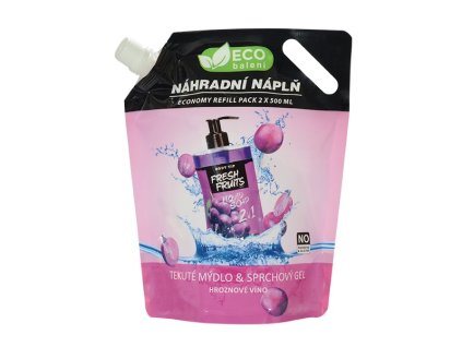 BODY TIP FRESH HROZNO tekuté mydlo & sprchový gél na ruky a telo ECO balenie
                   1000 ml