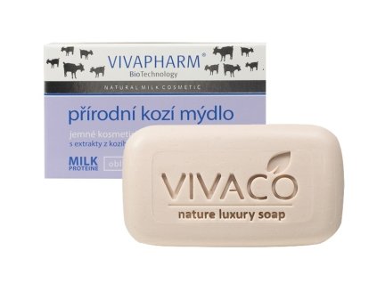 VIVAPHARM Kozie prírodné mydlo kozmetické tuhé
                   100 g