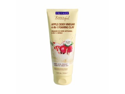 Freeman Feeling Beautiful kaolínová pleťová maska pre všetky typy pleti Apple Cider Vinegar (4 in 1 Foaming Clay) 175 ml
