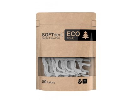 SOFT DENT ECO dentálne špáradla s niťou 50ks