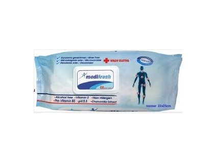 Freshn soft - medifresh vl. utierky pre dospelych s klipom 60ks