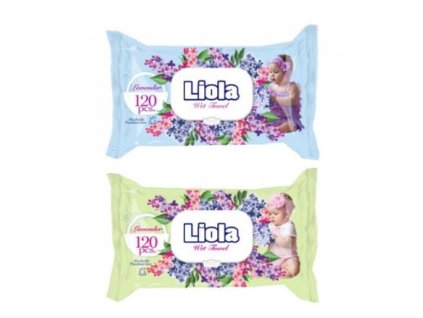 Liola Levanduľa detské vlhčené obrúsky 120ks Jumbo Pack uzatvárateľné s klipom