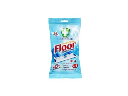 Green shield Floor 4 in 1  Anti-bacterial vlhčené čistiace obrúsky - 24 ks
