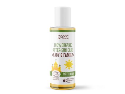 Detský organický olej po opaľovaní Baby & Family Wooden Spoon 100ml